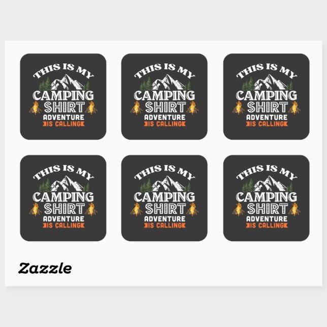  Adventure Camp Square Sticker (Sheet)
