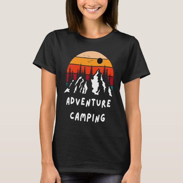 Adventure Camping Motorhome Camper Van Adventure C T-Shirt (Front)