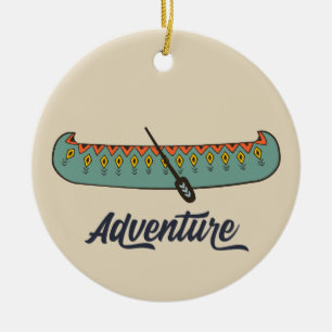 Adventure Canoe Ceramic Tree Decoration
