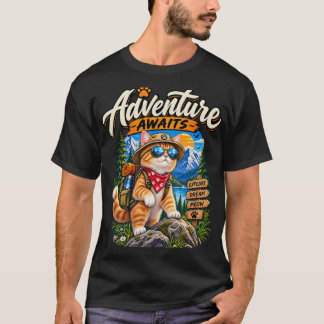 Adventure Cat Explorer T-Shirt – Cute Outdoor Cat