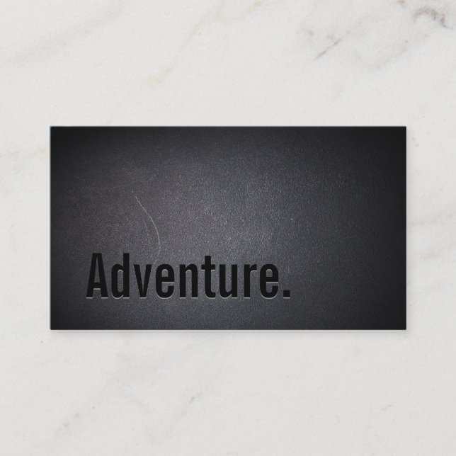 Adventure Classy Black Out Travel Business Card (Front)
