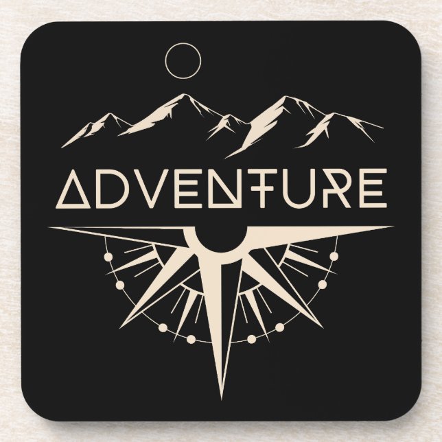 Adventure Compass Mountains Coaster (Front)