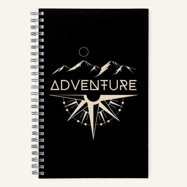 Adventure Compass Mountains Notebook (Front)