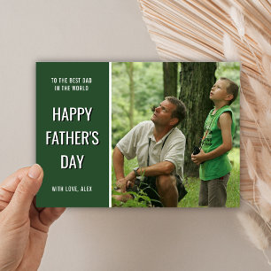 Adventure Dad Green Photo Happy Father's Day Card