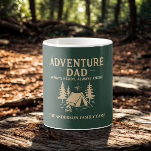 Adventure Dad Personalised Camping  Coffee Mug