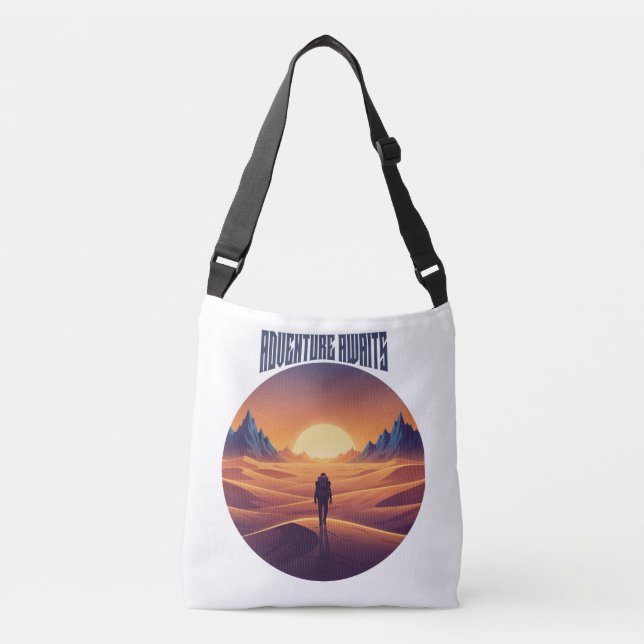 Adventure Desert Tee — Chasing Dunes & Desert Sky Crossbody Bag (Front)