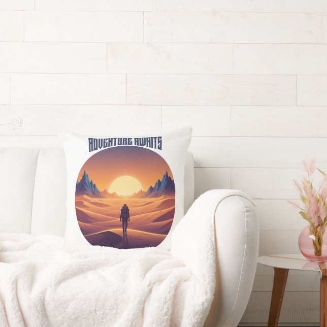 Adventure Desert Tee — Chasing Dunes & Desert Sky Cushion (Couch)
