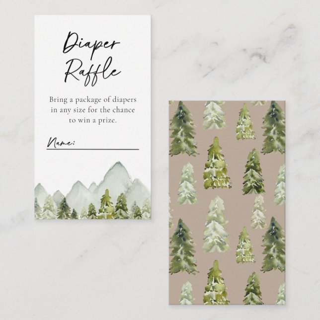 Adventure Diaper Raffle Card | Diaper Raffle (Front/Back)