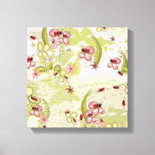 Adventure Ditsy Ladybirds Canvas Print