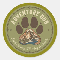 Adventure Dog Hiking Retro Badge - Lead The Way