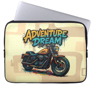 Adventure Dream Ride / Vintage Chopper Motorcycle Laptop Sleeve