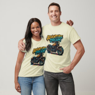 Adventure Dream Ride / Vintage Chopper Motorcycle T-Shirt