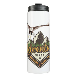 Adventure Eagle Hiking Mountains Thermal Tumbler