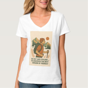 Adventure Explore Quote Vintage Hiking T-Shirt