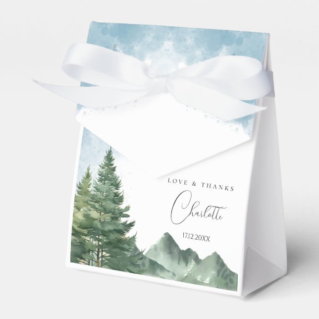 Adventure Forest Boy Baby Shower Favour Box (Front Side)