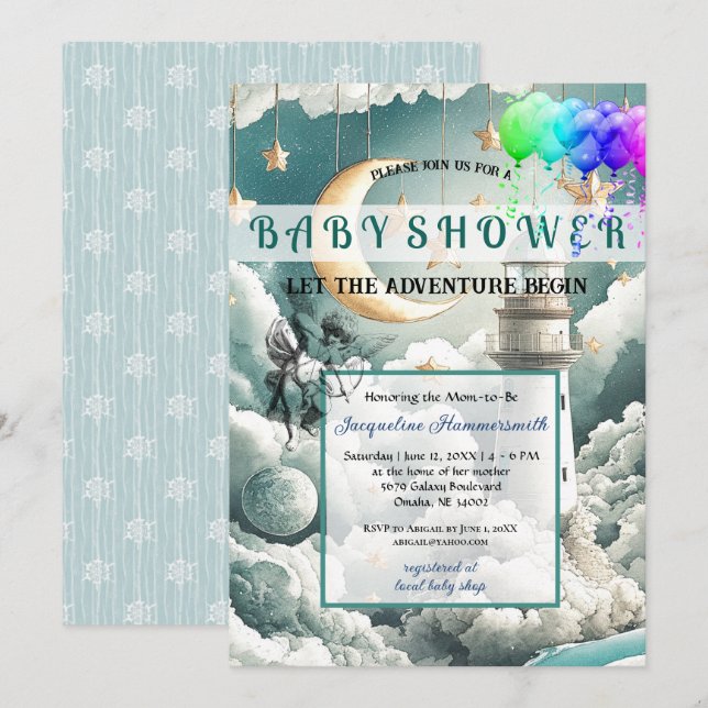 Adventure Gender Neutral Baby Shower Invitation (Front/Back)