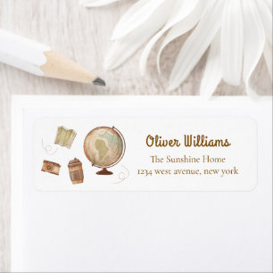 Adventure Globe Coffee Baby shower Return Address
