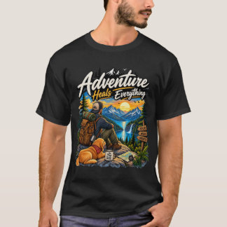 Adventure Heals Everything! A bold retro outdoor T-Shirt