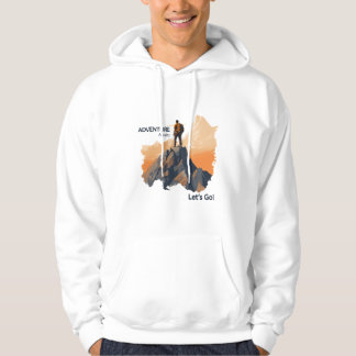 Adventure Hiking, Adventure Awaits, Let’s Go! Hoodie