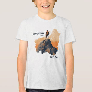 Adventure Hiking, Adventure Awaits, Let’s Go! Tri-Blend Shirt