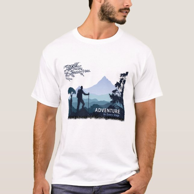 Adventure Hiking, Adventure in Every Step T-Shirt (Front)