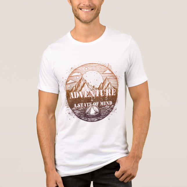 Adventure Hiking, Adventure is a State of Mind Tri-Blend Shirt (Front)