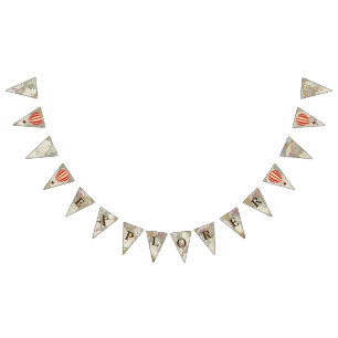 Adventure Hot Air Balloons Explorer & World Map Bunting