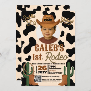 Adventure in the West Wild 1 ONE 1st Rodeo Party Invitation