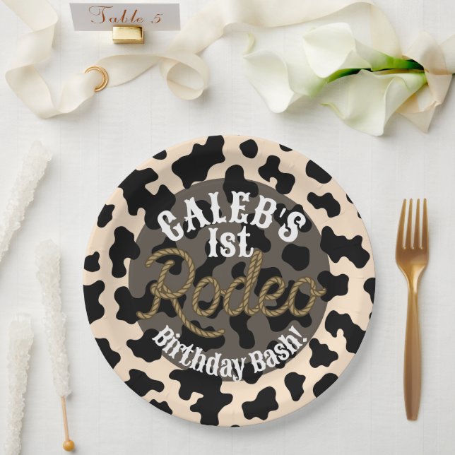 Adventure in the Wild West Rodeo Birthday  Paper Plate (Wedding)