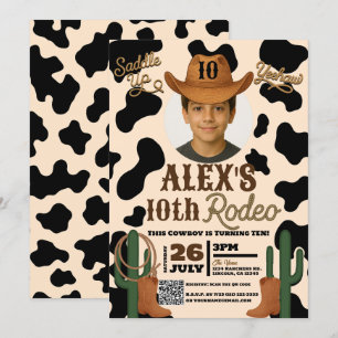 Adventure in the Wild West Rodeo Birthday Party Invitation