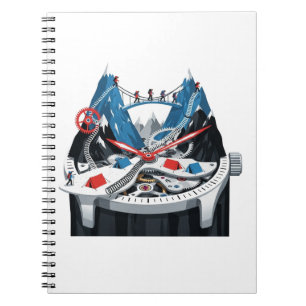 Adventure in Time Mountain Clock Notebook