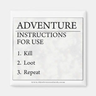 Adventure Instructions Magnet