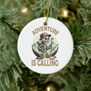 Adventure is calling ceramic tree decoration