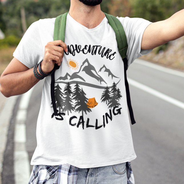 Adventure is calling, Mountains, Outdoors, Camping T-Shirt (Creator Uploaded)
