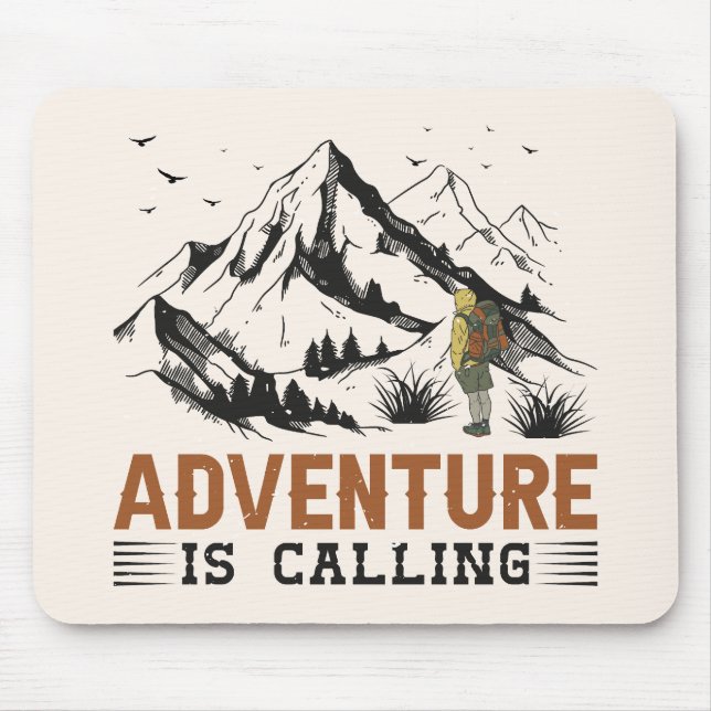 Adventure Is Calling Mouse Mat (Front)