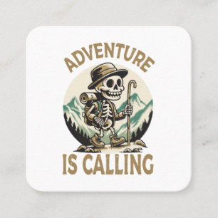 Adventure is calling square business card