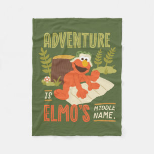 Adventure is Elmo's Middle Name Fleece Blanket