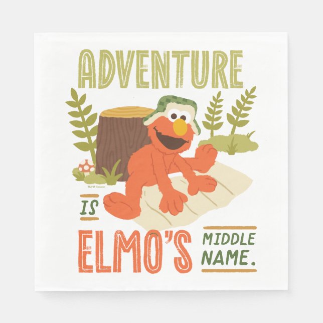 Adventure is Elmo's Middle Name Napkin (Front)