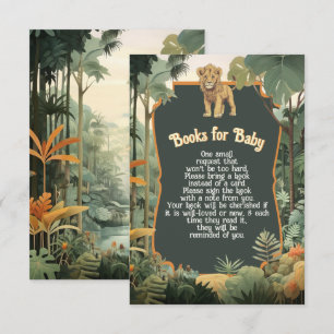 Adventure Jungle Animals Shower Books for Baby Invitation