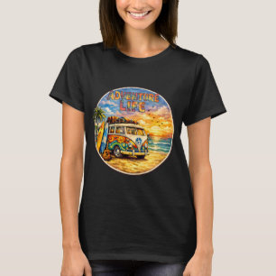 Adventure Life Retro Hippie Beach Sunset Graphic T-Shirt