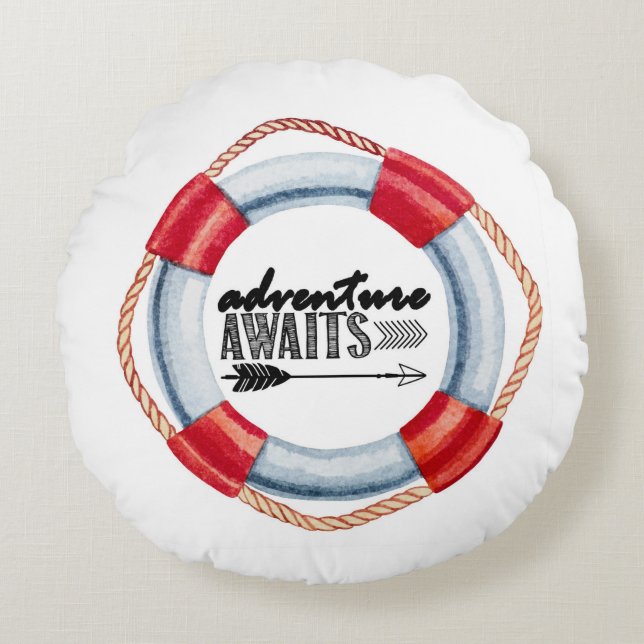 Adventure Life Ring Round Cushion (Front)