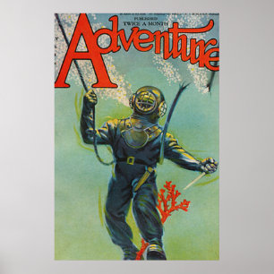 Adventure magazone cover poster