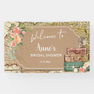 Adventure Map Bridal Shower Party Banner