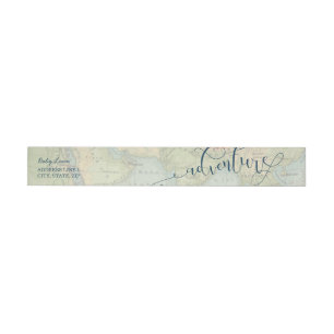Adventure Map Wrap Around Return Address Label