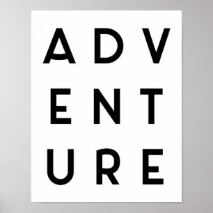 Adventure Minimalist Quote Poster