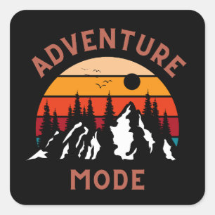 Adventure Mode Square Sticker
