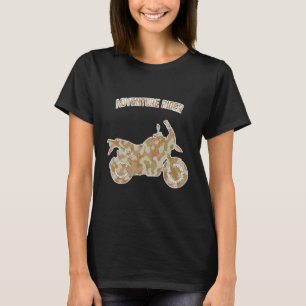 Adventure Motorcycle Biker Off Road Rider Camoufla T-Shirt