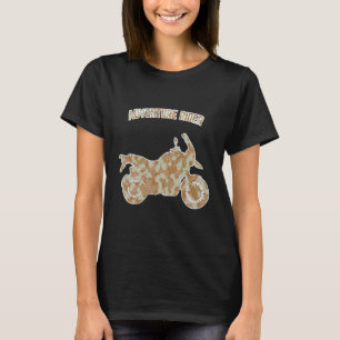 Adventure Motorcycle Biker Off Road Rider Camoufla T-Shirt