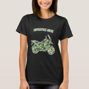 Adventure Motorcycle Biker Off Road Rider Camoufla T-Shirt
