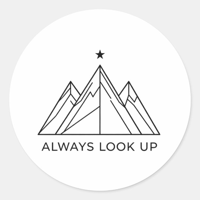Adventure Mountain Always Look Up sticker (Front)
